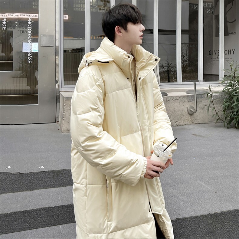 羽绒服男冬季新款港风宽松休闲长款白鸭绒外套YR932-P170(控价228,男装羽绒服,星座214-3