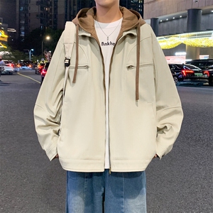 2025春款假两件夹克男工装青少年户外宽松外套情侣外套JK0195-P90图片