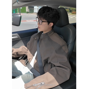 新增夹棉版 斜纹机车皮衣棉服W2625P125夹棉145图片