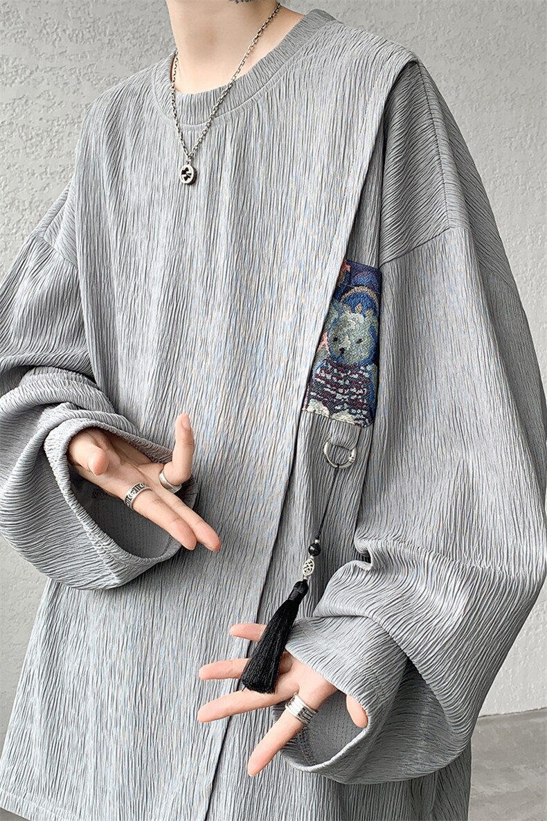 现货T10062-特批38控68百搭小熊吊坠高品质卫衣春季新款高品质,男装卫衣,电商A059