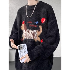 针织衫男女韩版潮流提花帅气百搭2025秋冬ins毛衣外套MZ944-P59，男装针织衫/毛衣，星座412-3