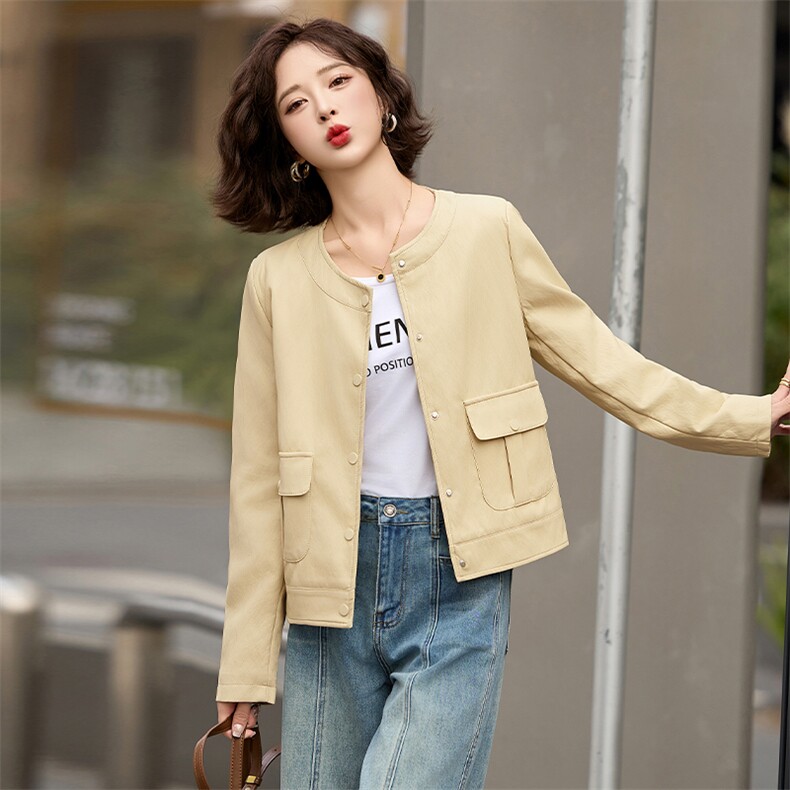 海宁真皮皮衣女2025年新款爆款时尚休闲短款皮夹克高端绵羊皮外套,女装皮衣,潮流依族