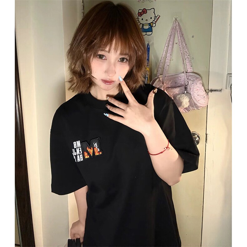 万针全刺绣工艺 高品质260克双纱纯棉美式高街短袖T恤 特P35图片