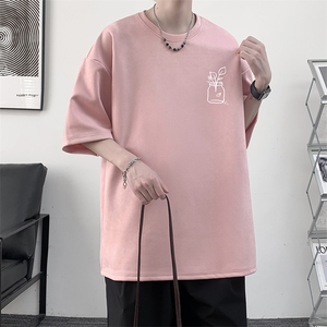 麂皮绒短袖t恤男大码半袖男 JD82430-P25图片