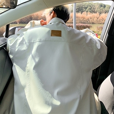 2026春装新款宽松贴标PU皮衣夹克机车男外套PY666/特P65杏，男装夹克，电商A094