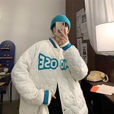 MY209-P135爱心特种绣绗棉毛巾绣花撞色棒球服潮牌中性棉服，男装棉衣，星座1408-1