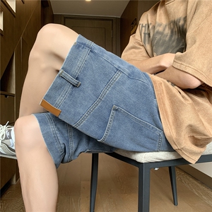 深度库存夏季牛仔短裤男宽松个性休闲牛仔裤短裤五分裤DK79-特P35图片