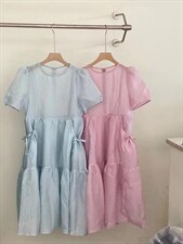 双色带连衣裙,女装连衣裙,HJ