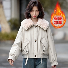 （现货）冬季新款时尚保暖棉服加绒加厚外套娃娃领棉衣女短款，女装棉衣/棉服，韩蔻秀