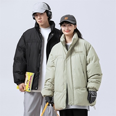 冬季新款港风立领棉衣潮流印花宽松港风情侣棉袄外套MY9301-P95，男装棉衣，电商A128