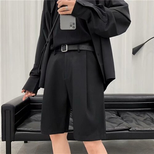 夏季纯色短裤潮流百搭直筒五分小西裤潮牌ins休闲裤男DK122-P28，男装西裤，星座1008-1