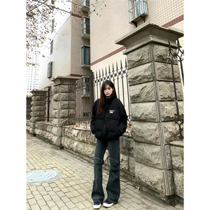 自家图，cleanfit褶皱牛仔裤男秋冬伞兵微喇裤子KZA52-P80图片