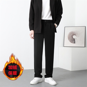 加绒加厚休闲长裤男秋冬季大码西装裤子217-2-HK2358-P45加绒55图片