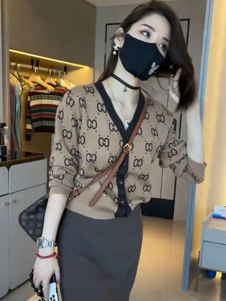 双CC开衫,针织衫/毛衣,美莎羊绒
