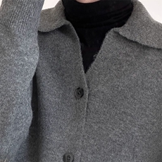 复古百搭松弛感翻领开衫毛衣秋冬慵懒风软糯针织衫外套秋网图，男装针织衫/毛衣，星座302B-2