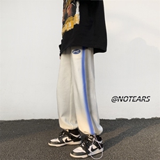 2024春新款元素撞色喷绘宽松抽绳束脚休闲运动裤KZ09-P48控68，男装休闲裤，星座914-3