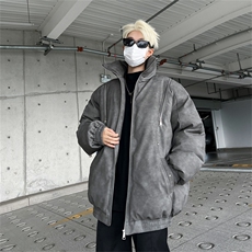 皮棉服冬季宽松港风棉衣立领冬装棉袄外套男MY2413-特100控168，男装棉衣，电商B370