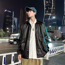 机车皮衣男潮牌夹克春秋季港风ins宽松外套韩版潮流WP313-P67，男装皮衣，星座1109-3