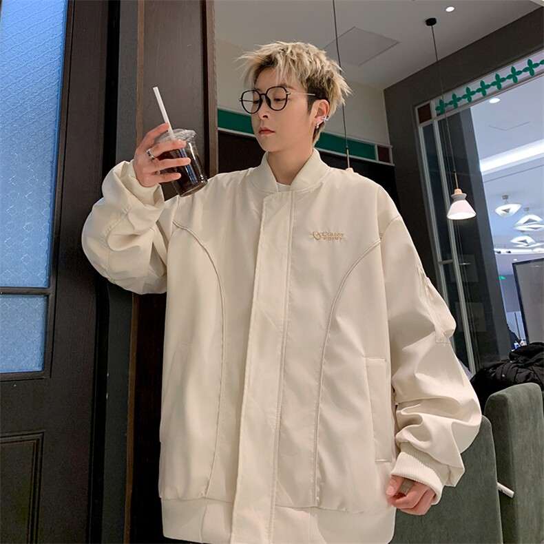 F145-P65美式复古潮牌宽松小众百搭工装外套飞行员夹克棒球服男,男装夹克,星座512-6