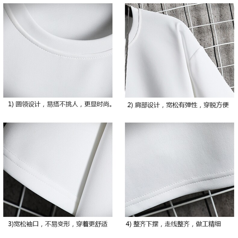 TK28099-P25春夏季七分袖t恤男大码五分袖男短袖中袖网格挂拍,男装T恤,电商A040A