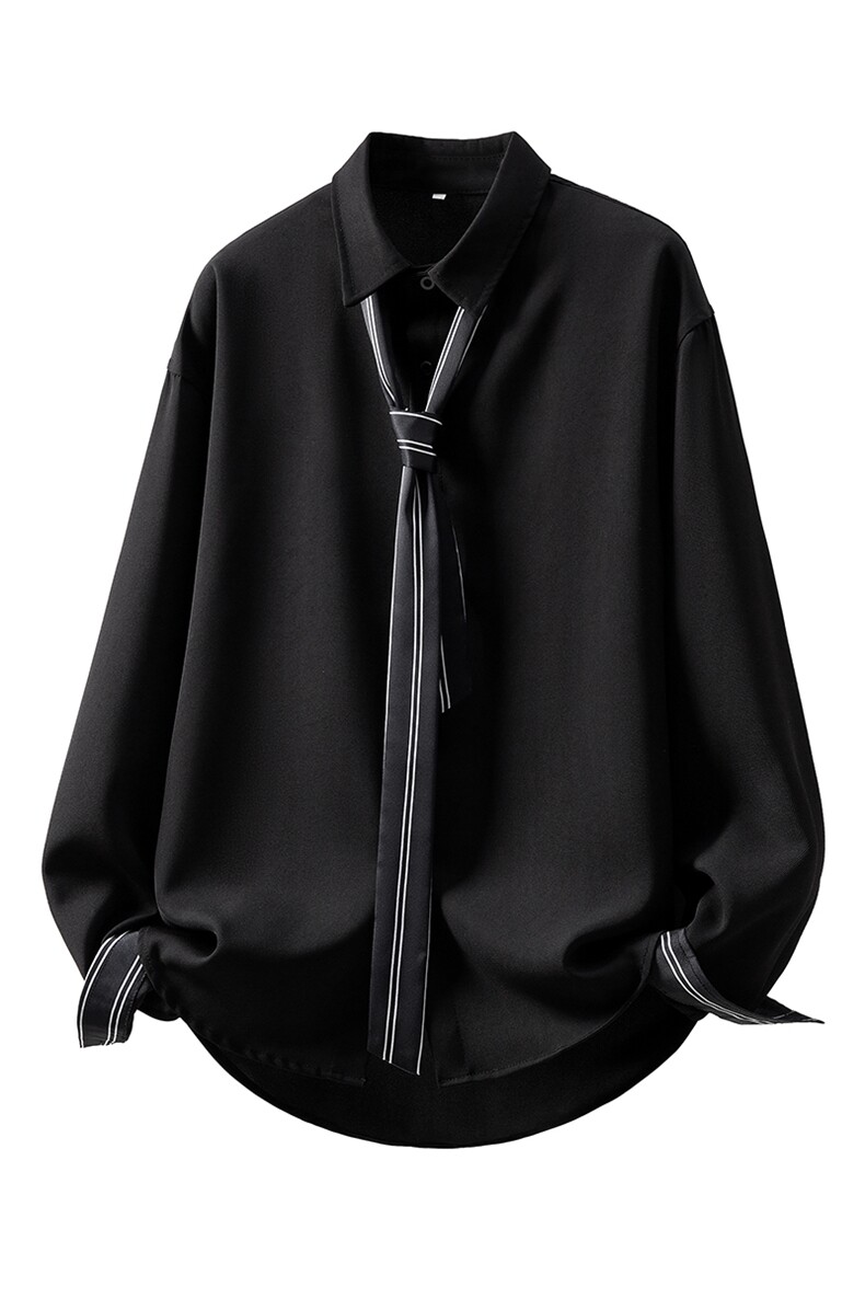 情侣领带款M-5XL大码衬衣防晒衣男长袖衬衫7975P45控68立体白底,男装防晒衣,星座227-7