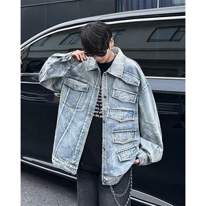 2025春季帅外套男ins高街潮牌原宿风韩版潮流宽松夹克W6252-P77图片