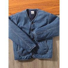 小众秋冬水洗牛仔棉衣夹克男绗缝保暖包边无领棉服外套TT2289P77，男装夹克，星座1013-5