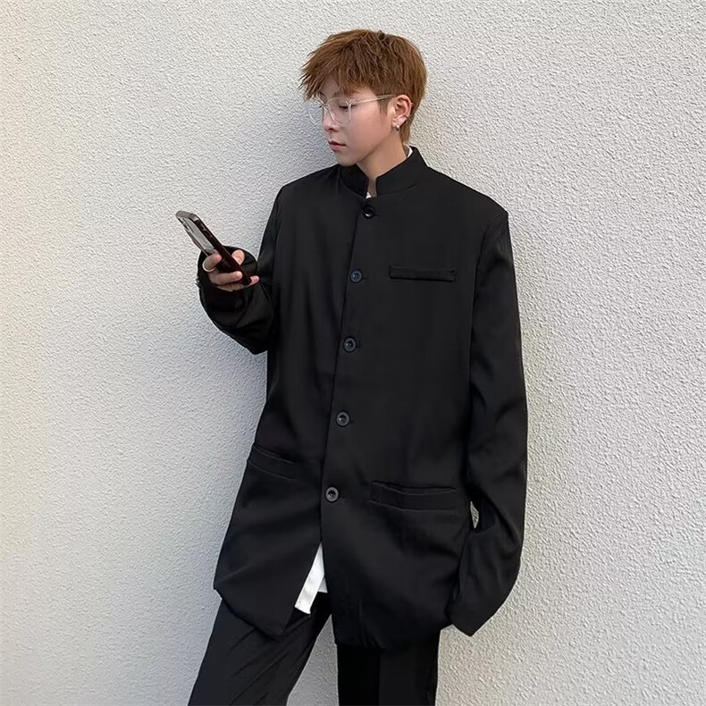 立领中山装外套男青年韩版休闲西装帅气风西服外套ZO01-P85图片