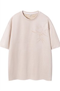 1竹竹高升烧花麂皮绒大码M-5XL短袖T恤JDT77787特P25块供抖音视频图片