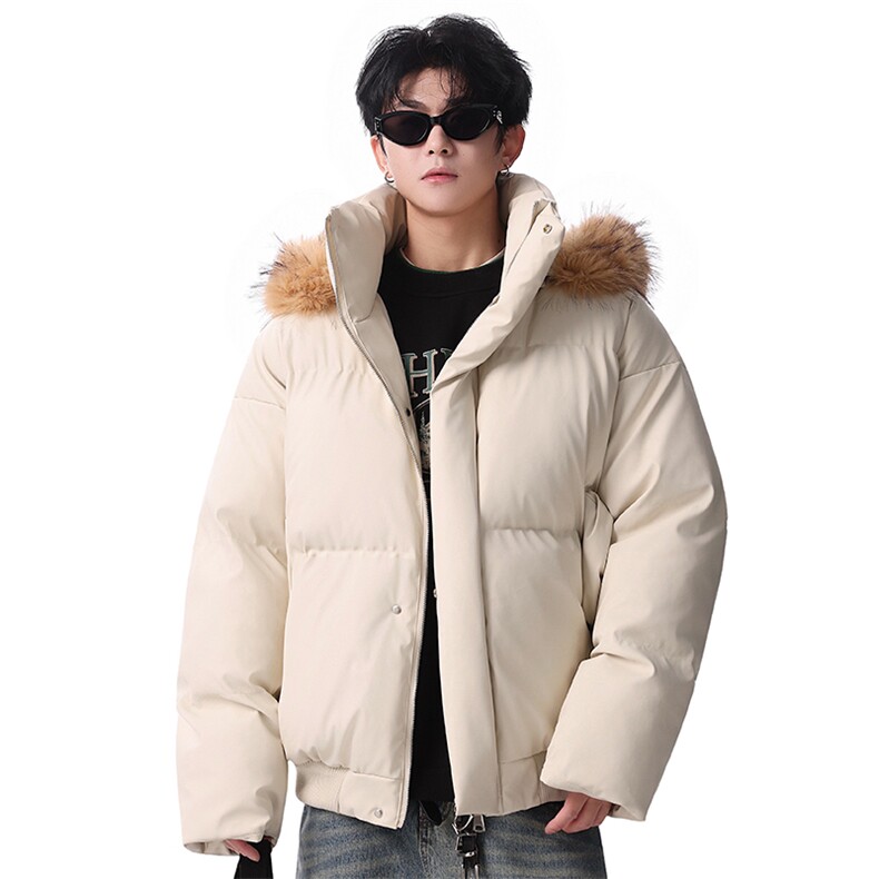 PU皮棉服男连帽毛领棉衣帽子可拆卸毛领可拆卸MF668-特P88无差价,男装棉衣,星座214-3