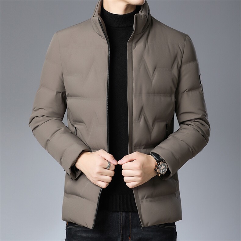 AN9072钱塘2020-3秋冬新款中年男士休闲立领保暖羽绒服外套P190图片