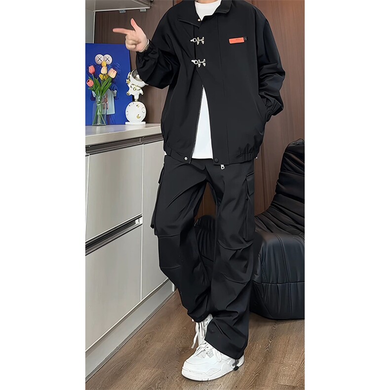TZ102170/100户外冲锋衣冲锋裤套装男飞机扣夹克外套休闲裤两件套,男装夹克,电商基地A050