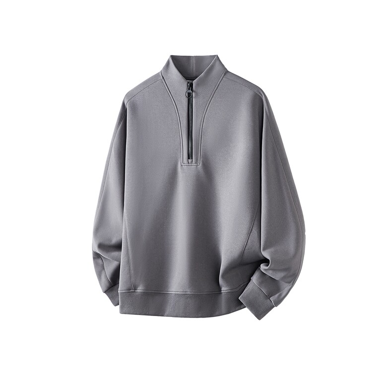 现货WY5532-P46特3D图M-5XL高品质解构拉链立领卫衣,男装卫衣,电商D232