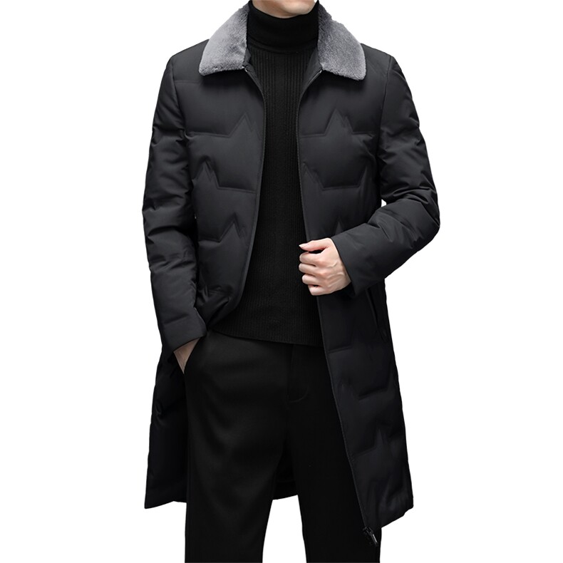 CXZZF18钱塘2020-2中年男士冬季新款厚款商务休闲长款羽绒服P245,男装羽绒服,钱塘207-2