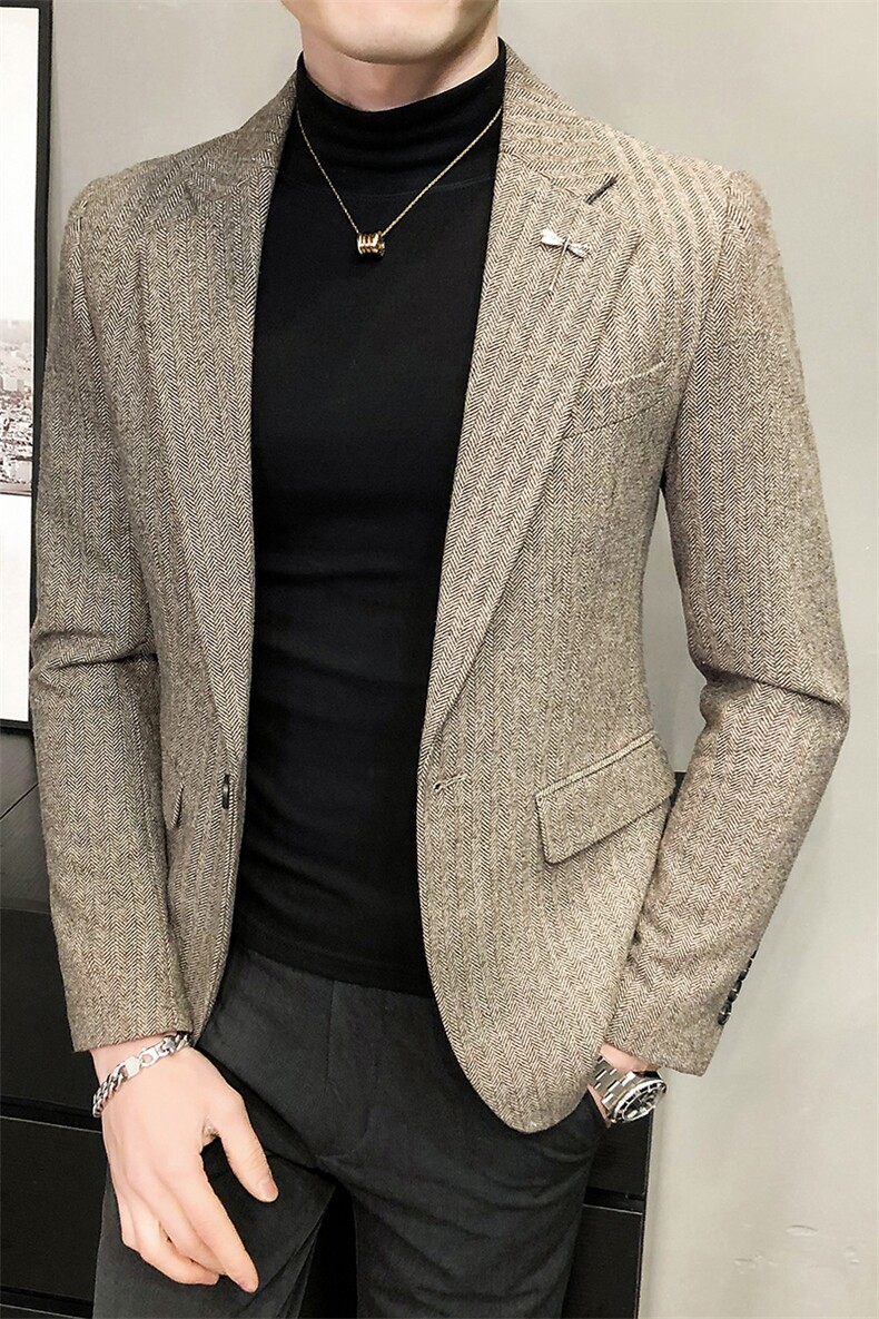 秋冬夹克西装单西修身休闲男士西服A236-XZ-190-P155,男装夹克,电商A236