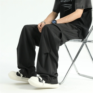 褶皱垂感西裤男士夏季直筒休闲裤宽松阔腿裤子504-K840-特P25控58图片