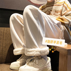 羊羔毛重磅裤子麂皮绒加绒加厚抖音品质休闲裤K5425-b315-P65控78，男装休闲裤，电商B315