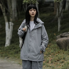 防晒衣男女夏季薄款登山工装冲锋衣宽松防紫外线外套F09007-P45，男装夹克，星座308B-1