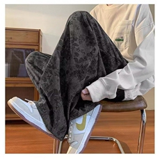 休闲裤子男潮牌宽松阔腿裤设计感拖地休闲裤裤A526-p35，男装休闲裤，星座1001-1