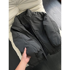 现货冬季美式休闲加厚雪山外套夹克立领纯色三防户外工装棉服，男装夹克，电商A486