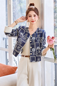 新中式国风亮片刺绣短外套女2025春新款小个子独特漂亮超好看上衣图片