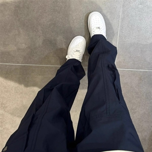 K523-P38  多口袋藏青色裤子美式复古高街工装裤直筒休闲裤图片