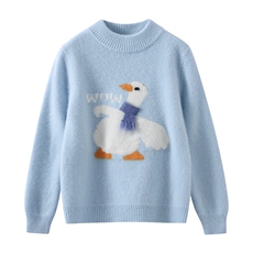 新款百搭半高领休闲羊毛套衫·，童装儿童羊毛衫，鑫贝羊绒