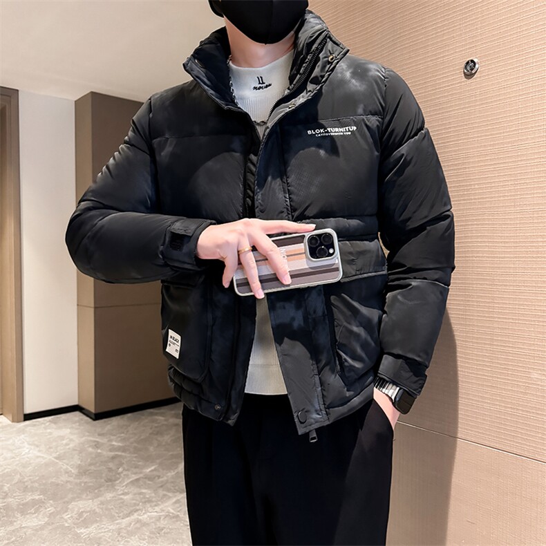 B216M9910P1052025冬装新款男立领脏脏风羽绒棉衣外套社会风,男装棉衣,电商B216（原B302）