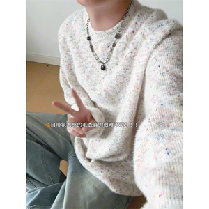 WY10156-特批40 控78 新款圆领简约套头宽松大码卫衣糯米衣服男图片