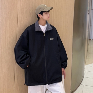 现货2026春季两面穿港风流行中性高街夹克男女外套W313-P58图片