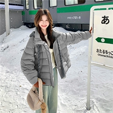 韩版针织帽90绒白鸭绒羽绒服女冬季2025新款短款减龄巨好看，女装羽绒服，2D076