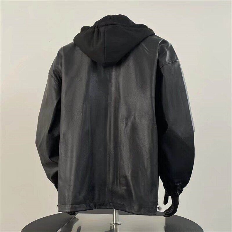 【有货】Y1018LL-特P85假两件皮衣外套痞帅机车服夹克,男装夹克,星座1007（原301D）