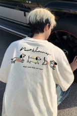 ！2026夏季新款男士潮牌印花短袖T恤情侣圆领半袖T2558特P28，男装T恤，电商B220