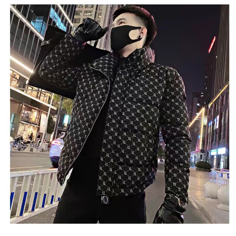 E10印花立领棉服男加厚外套新款上衣服男装痞帅棉衣,男装棉衣,星座308A-1（原309B-1）